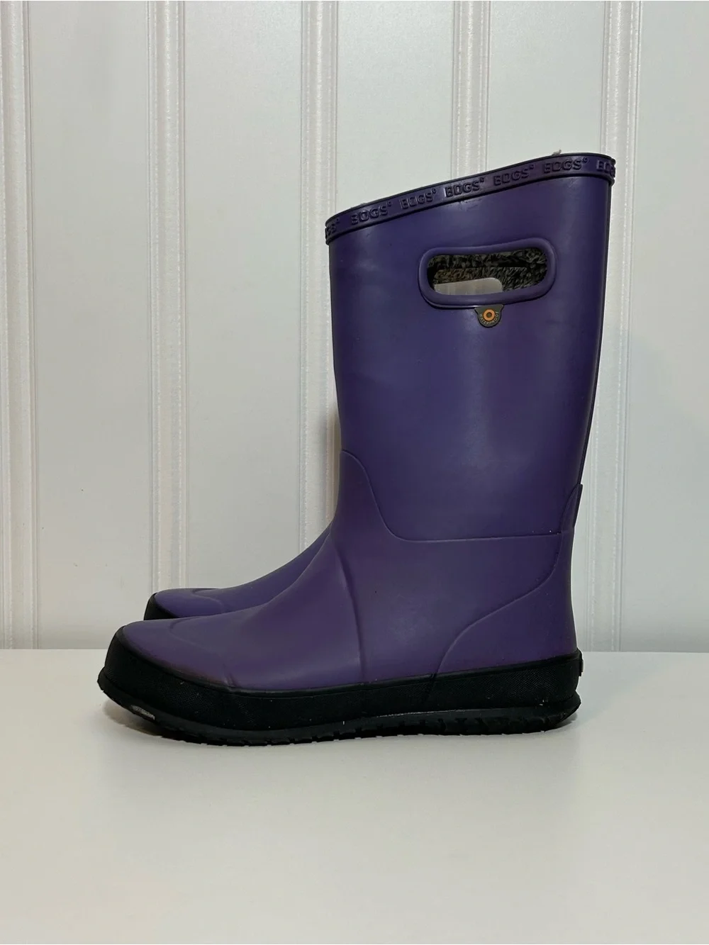 Bogs Kids Purple Waterproof Rain Boots lined
